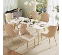 boorbin Tessuto di velluto di alta qualità, sedia da pranzo, sedia da trucco, sedia leggera di lusso in stile moda, design semplice moderno, ergonomico e regolabile (6)