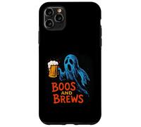 Boos and Brews Vintage Fantasma con Birra Halloween Mixology Custodia per iPhone 11 Pro Max