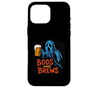 Boos and Brews Vintage Fantasma con Birra Halloween Mixology Custodia per iPhone 16 Pro Max