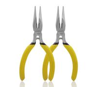 BOOSDEN 2 Pezzi Pinza a Becco Lungo 13 cm, Pinze Becco Piccole con Taglialato Laterale, Pinza Piccola di Precisione con Impugnatura Comfort per Elettronica, Bigiotteria, Gioielli e DIY