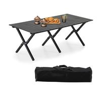 BOOSDEN Mesa Plegable de Camping, 120x80cm, Mesa Plegable con Bolsa de Transporte para Exterior, Playa, Barbacoa, Picnic, Festival