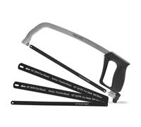 BOOSDEN Sega per metalli, 300 mm, con 3 lame intercambiabili, sega per metallo, legno, acciaio, tubi in PVC e plastica