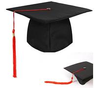 BOOSHMall Cappello Donna Uomo Tocco Laurea Graduation Cap Berretto da Laureato Gadget per Cerimonie di Laurea, Rosso