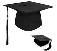 BOOSHMall Cappello Laurea Donna Uomo Tocco Graduation Cap Berretto Laureato Gadget per Cerimonie Festa di Laurea, Nero