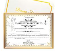 BOOSHMall Idea Regali di Coppia Originale - Idee Regali Anniversario - Idea Regalo San Valentino per Lui Lei - Biglietto d'Auguri con nome data firma + busta