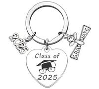 BOOSHMall Portachiavi Laurea, Portachiavi Laurea in Acciaio Inossidabile, Portachiavi Ispiratore, Regalo di Laurea per Amici per Classe 2025 Laurea Universitaria