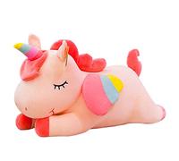 Boosns Peluche unicorno Regalo di peluche Rainbow Pony 40cm (Rosa)