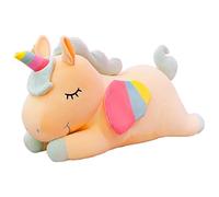 Boosns Peluche unicorno Regalo di peluche Rainbow Pony (Giallo30cm)