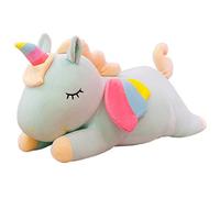 Boosns Peluche unicorno Regalo di peluche Rainbow Pony (Verde30cm)