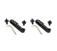 Booso 2X Rullo Sintonizzare-o- Chitarra Ponte per Les Paolo Elettrico Chitarra Sostituzione (Nero)
