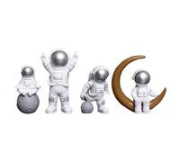 Booso 4 Pezzi Astronauta Figura Statua Figurine Astronauta Scultura Giocattolo Ducativo Decorazione della Casa Desktop Modello Astronauta
