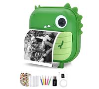 Booso Fotocamera istantanea per bambini,Inchiostro zero con carta da stampa,Fotocamera digitale per selfie con HD 1080P, verde