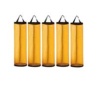 Booso Sacco della Spazzatura da Parete per Cucina, Appeso, Contenitore Visivo, Perforazione, Estraibile, in Plastica, Nero e Giallo