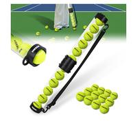 BOOSTEADY Raccoglitore Palline da Tennis Pratico con 12 Palline, Tubo Raccolta Rapida & Facile Riposo con Cinturino Regolabile