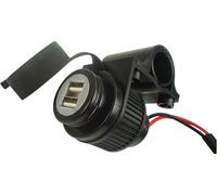 Booster 180-3022, doppia presa USB male Nero
