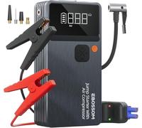 Booster Avviamento Auto,Avviatore per veicolo con Compressore Aria Portatile,8000mAh Avviatore Batteria Macchina,Jump Starter con LED Torcia,Ricarica USB-C,7in1 Kit di Viaggio e Attrezzi di Emergenza