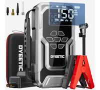 Booster Avviamento Auto con compresor 6000 A, 150 psi, apto para todos los motores de gasolina y diésel de 10,0 L, batería externa de 21800 mAh, pantalla LCD portátil, linterna LED de 600 lúmenes