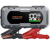 Booster Avviamento Auto da 6000A con 65W Ricarica Rapida, 27000mAh Avviatore Batteria Auto, Cavi Jumper Estesi e 600 Lumens Luce, Avviatore Emergenza per Auto per Tutti Motori Benzina/ 12.0L Diesel