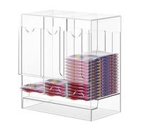 Booster-Box, custodia trasparente a 3 scomparti, per bancone | Organizer da scrivania, espositore per carte da collezione, sport, per casa, camera da letto, negozi
