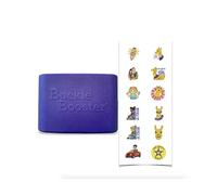 Booster con fibbia per cintura di sicurezza senza BPA, solleva e stabilizza il tuo ricevitore, regalo divertente per bambini, con adesivo di sicurezza (alta fibbia), confezione da 1