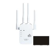 Booster del segnale di estensione WiFi, Booster WiFi Extender Internet, Booster di segnale a casa da 1,2 Gbps, Router di copertura più grande a 4 porte con doppia banda 5 GHz / 2,4 GHz per la m