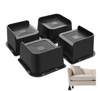 Booster Del Telaio Del Letto - Piedi Rialzati, Supporto Robusto | Elemento A Forma Di Plastica Resistente E Dispositivo Stabile Che Consente Di Guadagnare Spazio Sotto I Letti Nelle Camere Da Letto
