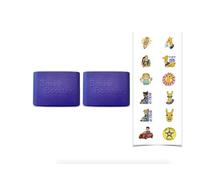 Booster per cintura di sicurezza auto senza BPA, mantiene la presa stabile e verticale, con adesivo di sicurezza per bambini, confezione da 2, alta - fibbia da tirare sopra