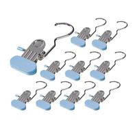 Boot Hangers for Closet - 10pcs Laundry Clip Hanger Set | Stainless Steel Boot Organizer | Hangings Clips Hook | Space-Saving Strong Spring Clothespins for Boots/Underwear/Hats/Coats/Gloves/Socks
