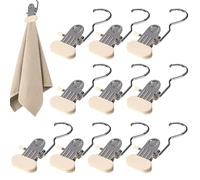 Boot Hangers for Closet - 10pcs Laundry Clip Hanger Set | Stainless Steel Boot Organizer | Hangings Clips Hook | Space-Saving Strong Spring Clothespins for Boots/Underwear/Hats/Coats/Gloves/Socks