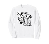 Boot Up It’s Line Dance Time Ballo Country Design Felpa