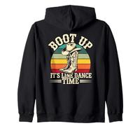 Boot Up It’s Line Dance Time Ballo Country Design Felpa con Cappuccio