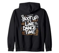 Boot Up It’s Line Dance Time Ballo Country Design Felpa con Cappuccio