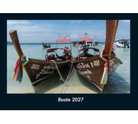 Boote 2027 Fotokalender DIN A4: Monatskalender mit Bild-Motiven von Autos, Eisenbahn, Flugzeug und Schiffen