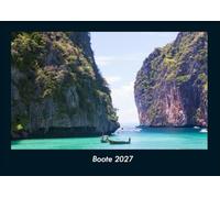 Boote 2027 Fotokalender DIN A4: Monatskalender mit Bild-Motiven von Autos, Eisenbahn, Flugzeug und Schiffen