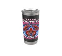 Bootleg Mi piacciono le code grandi e non posso mentire divertente aragosta Bicchiere termico in acciaio inox doppia parete