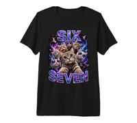 Bootleg Six Seven Meme Space Galaxy - Simpatici Gatti Maglietta Premium