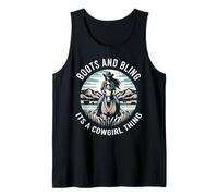Boots and Bling It’s a Cowgirl Thing Rodeo Gift Canotta