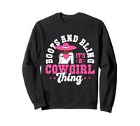 Boots and Bling It’s a Cowgirl Thing Rodeo Gift Felpa