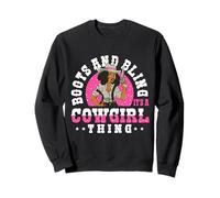 Boots and Bling It’s a Cowgirl Thing Rodeo Gift Felpa