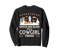 Boots and Bling It’s a Cowgirl Thing Rodeo Gift Felpa