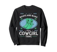 Boots and Bling It’s a Cowgirl Thing Rodeo Gift Felpa