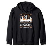 Boots and Bling It’s a Cowgirl Thing Rodeo Gift Felpa con Cappuccio