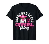 Boots and Bling It’s a Cowgirl Thing Rodeo Gift Maglietta