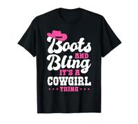 Boots and Bling It’s a Cowgirl Thing Rodeo Gift Maglietta