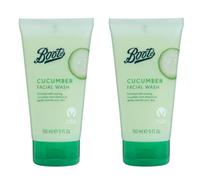 BOOTS Detergente viso al cetriolo, 150 ml, confezione da 2