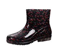 Boots Donna Pioggia Stivaletti di Gomma Boot Gomma Stivali in Gomma da Donna Scarpe Impermeabile Gomma Resistenti Stivaletti da Giardino Antiscivolo Stivali Pioggia di Gomma Impermeabili Rain