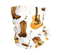 Boots Guitar And Musical Notes Unisex Sciarpa A Mezza Faccia Protezione UV Sciarpa A Tubo Passamontagna per Yoga Uomo Arrampicata