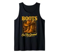 Boots On The Ground Cowboy Boots Western Country Style Canotta