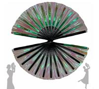 Boots on The Ground Hand Fan, Boots On The Ground Hand Fan Popping Fan, Clacking Fans for Line Dancing, Line Dance Fans That Make Sounds (J)