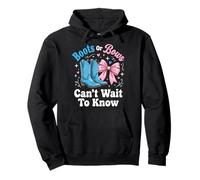 Boots Or Bows Can't Wait To Know Western Cowboy Felpa con Cappuccio